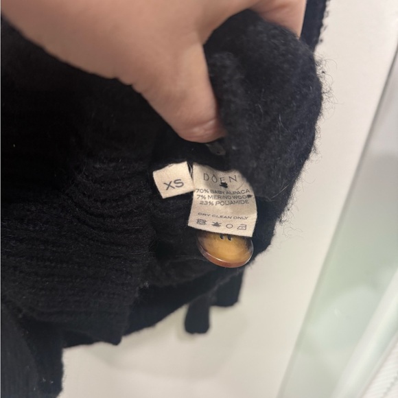 Doen Adelia Oversized Alpaca Wool Blend Sweater in Black size XS - Picture 7 of 7